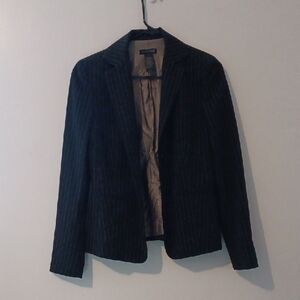 Women's Black Pinstripe Blazer
